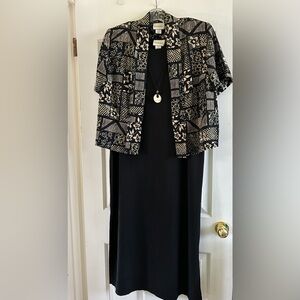 2 piece dress with attached necklace